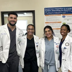 Becoming a Doctor: Yoselin Moetamedi Garcia pictured with her DGSOM classmates