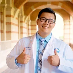 Louie Wang at the White Coat Ceremony