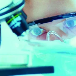 UCLA researcher in lab