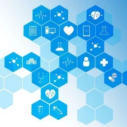 Graphical representation of an  AI-powered algorithm that combs through electronic health records for faster diagnoses.