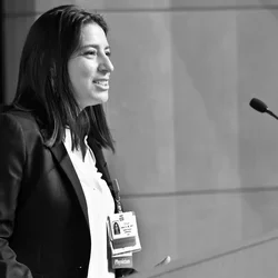 UCLA's Dr. Cecilia Canales, pictured speaking at an anesthesiology conference, shares her expertise about anesthesia side effects.  