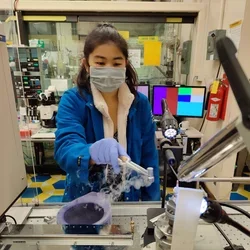 UCLA PhD student Nikki Cheung, pictured here investigating antibiotic resistance in the laboratory.