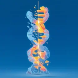 Illustration of a double helix similar to the structure of DNA