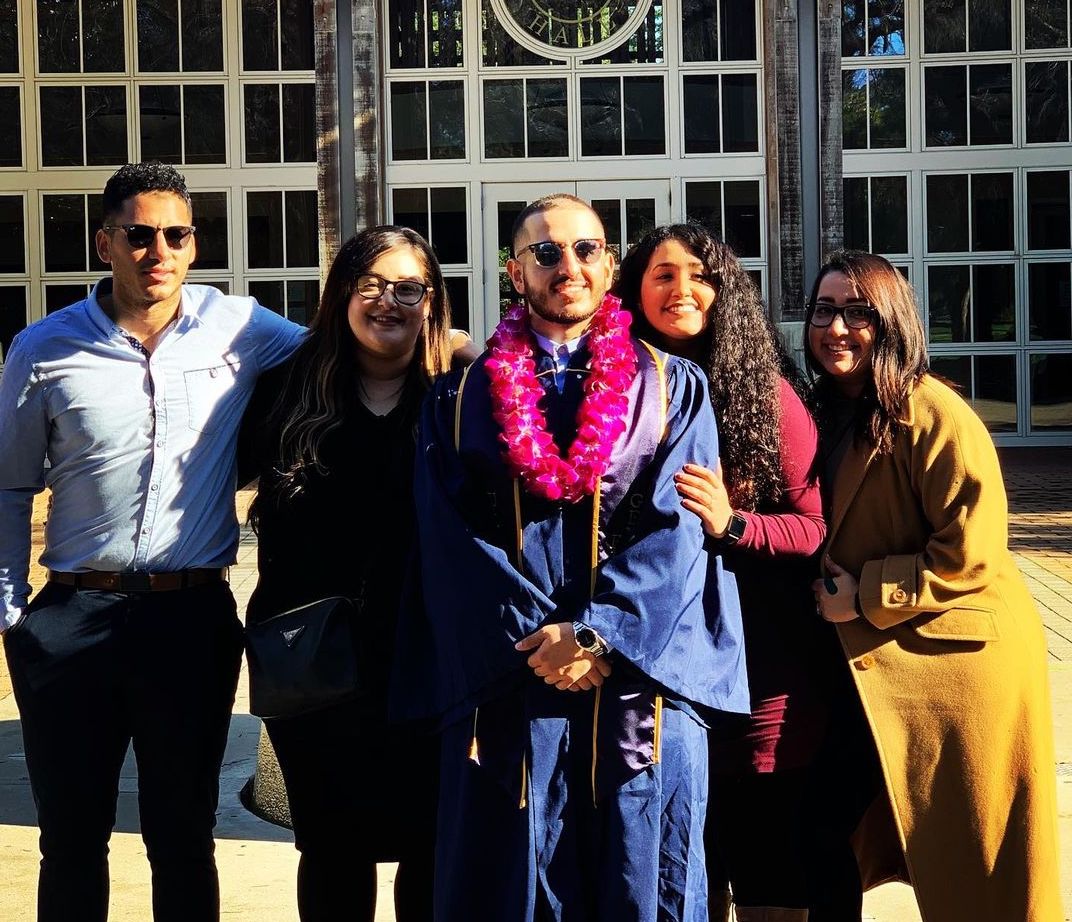 Becoming a Doctor: Gustavo Castellanos and his family at UC David graduation