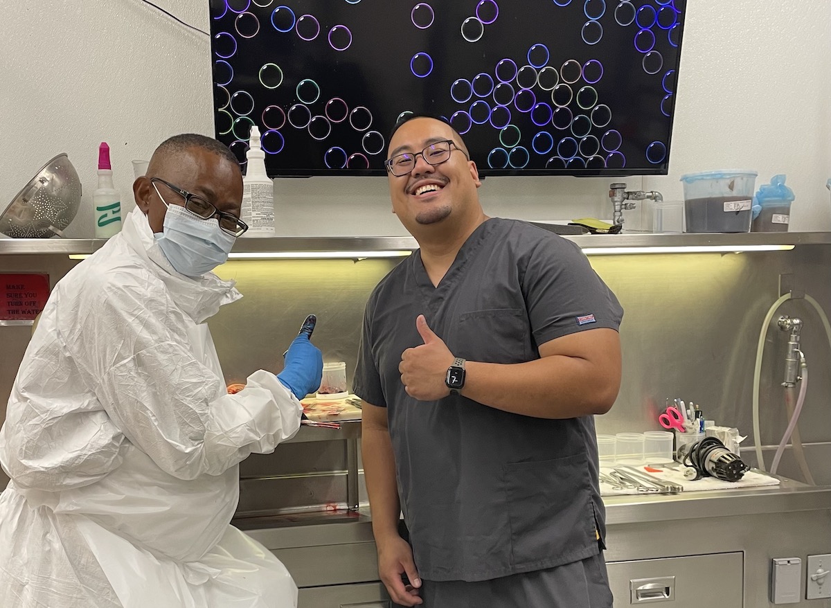 Medical student Mario Eusebio pictured in a lab