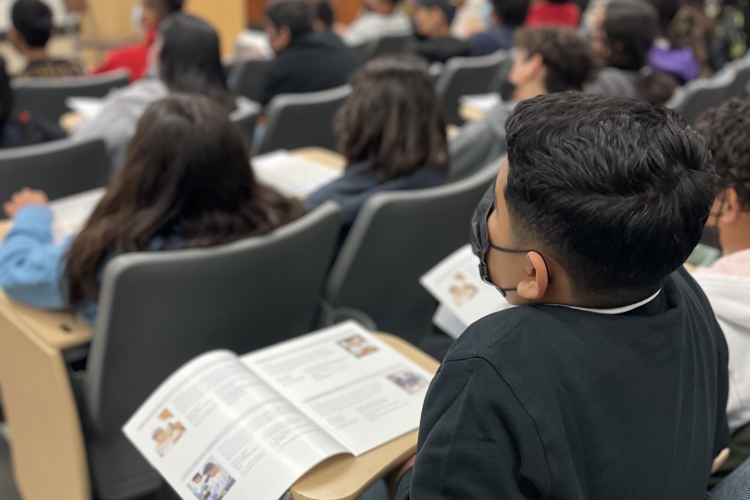 Students at a community engagement site