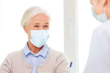 Geriatric patient with mask
