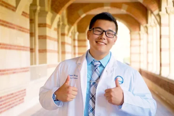 Louie Wang at the White Coat Ceremony