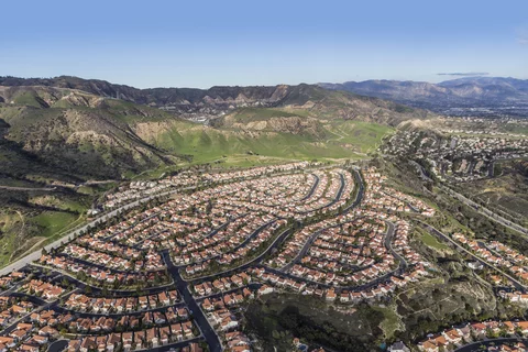 An aerial view of Aliso Canyon