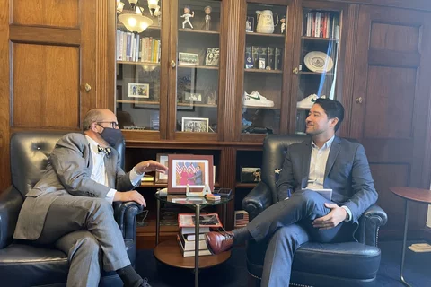 Dr. Joaquin Madrenas meets with Rep. Jimmy Gome