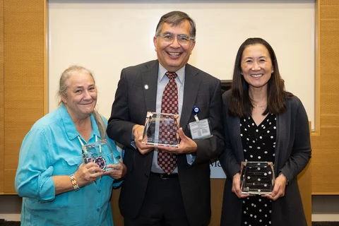 Drs. Mary Marfisee, Arthur Gomez, and Linda Liau