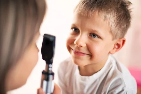 Sensation and Perception Not Accurate Child Receiving Vision Test