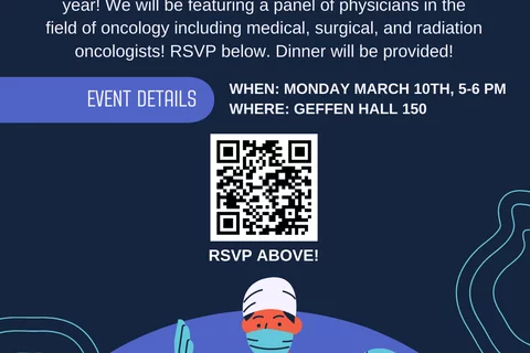 Flyer for the Oncology Interest Group Physician Panel