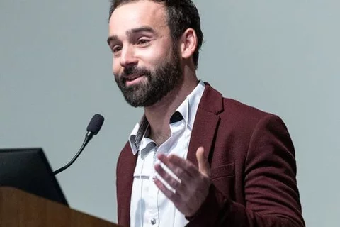 Matthias Ollivier speaking at 2024 Chancellor's Award