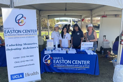 Easton Center staff at an informational table