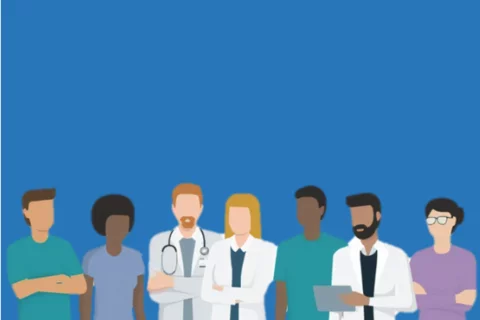 Doctors, Researcher, Community Members, and staff Graphic
