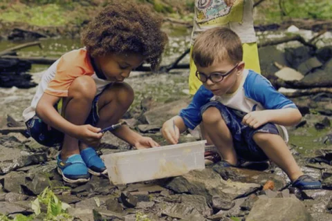 Children playing outside