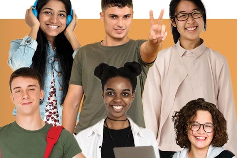 Group of teens
