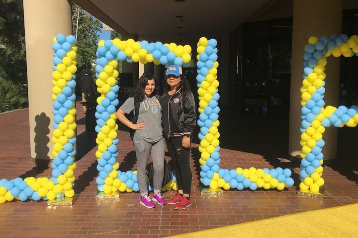 Liliana Perez, posing with UCLA balloons, shares why she's becoming a doctor