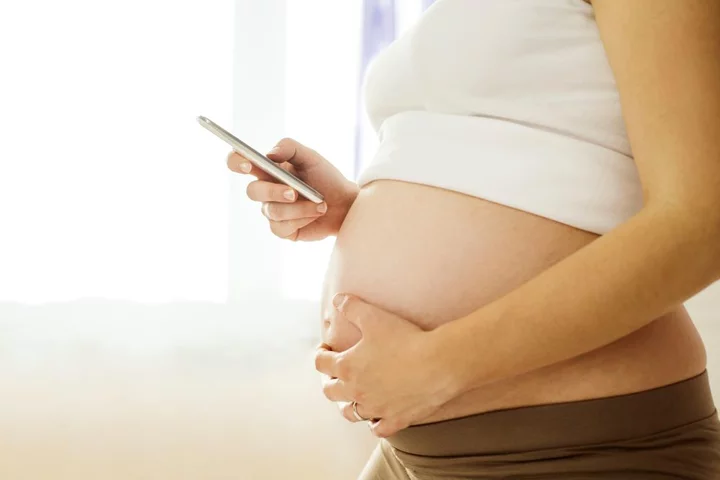 A pregnant person