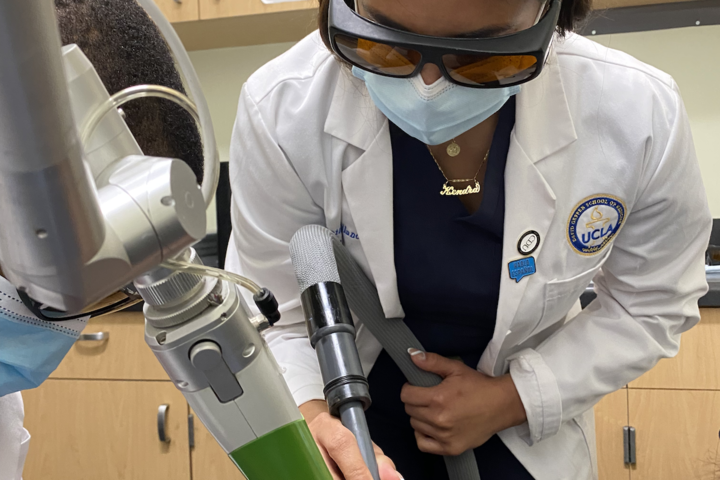 Medical student Kendra Arriaga-Castellanos, pictured during a clinical training exercise, shares her story of becoming a doctor  