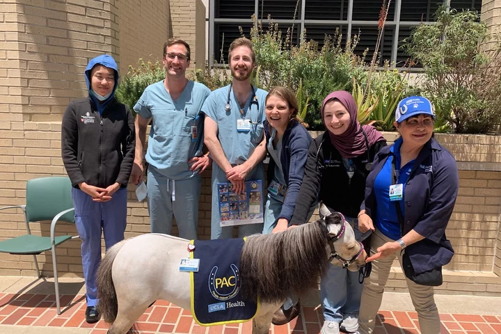 UCLA medical student Reem Karmouta, pictured with colleagues, discusses matching into residency.