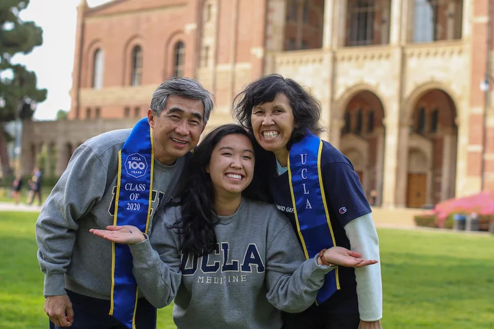 Medical student Clara Đỗ Trần Nguyễn, pictured with her parents, shares her story of becoming a doctor