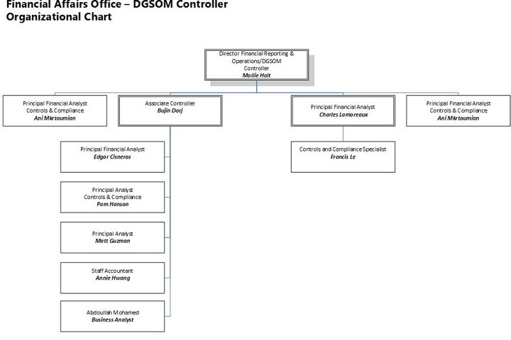 Controller Team Org Chart March 2024