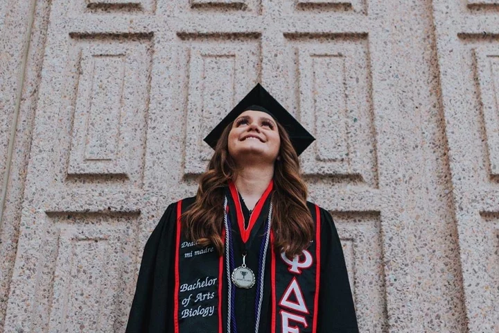 Medical student Maria Tercero Paz, pictured here at her college graduation, shares her story of becoming a doctor