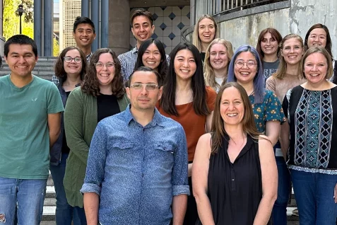 Molecular, Cellular, and Integrative Physiology (MCIP) PhD program student Rochelle Lai, pictured here with colleagues from the Tarling Vallim Lab