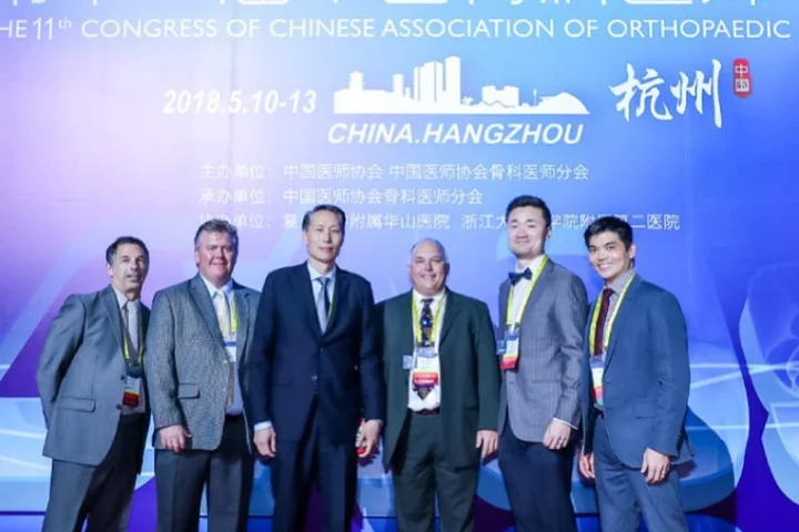 Physiatrist Dr. Allen Chen, pictured here with teaching colleagues during a trip to China 