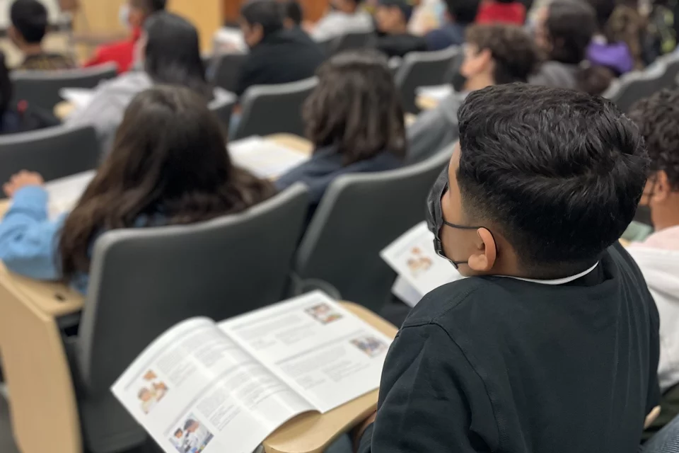 Students at a community engagement site