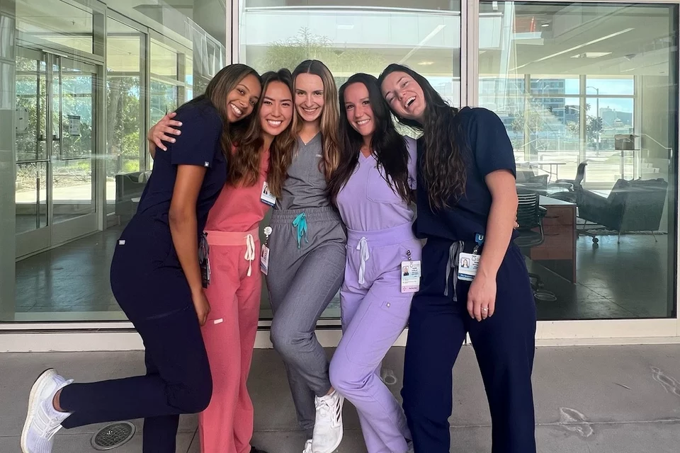 Medical student Shannon Richardson, pictured here with med-school classmates, shares her story of becoming a doctor.