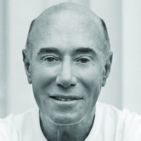 Black and white photo of Mr. David Geffen