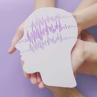 Different Types of Epilepsy Hands Holding Drawing of Human Head and Seizure Activity