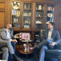 Dr. Joaquin Madrenas meets with Rep. Jimmy Gome