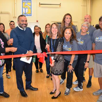 Ribbon cutting ceremoney at Franklin Classical Middle School