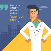 Dual Degrees for Future Physician Leaders Illustration of Super Student
