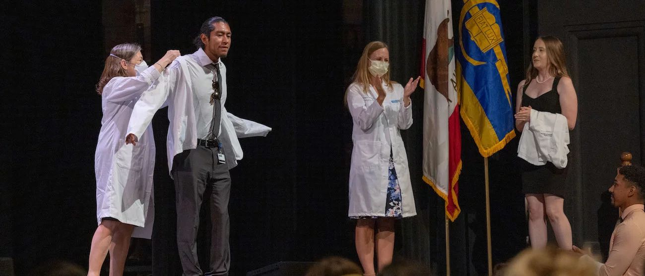 Becoming a doctor story: Faustino Gonzalez Barrales during his White Coat Ceremony
