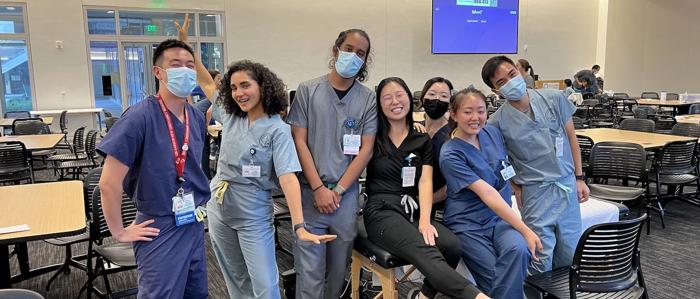 Becoming a doctor: Ilich Rodriguez-Rivas pictured with his classmates
