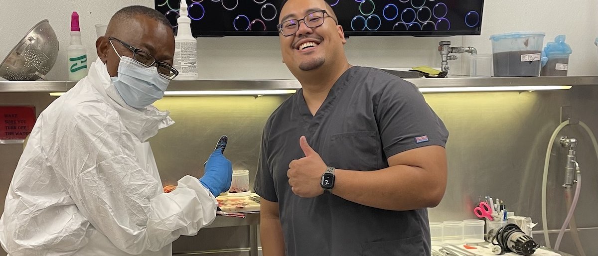 Medical student Mario Eusebio pictured in a lab
