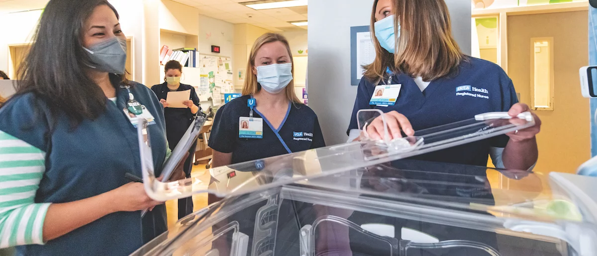 UCLA Health nurses in the NICU
