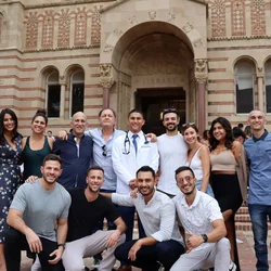 Becoming a Doctor: Addee Lerner and family at white coat