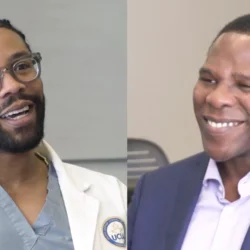 Mentor Olujimi Ajijola, MD, PhD and mentee Jay Lathen Gill II, PhD (MD candidate) connected through the UCLA-Caltech Medical Scientist Training Program (MSTP)