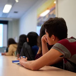 Young students learning