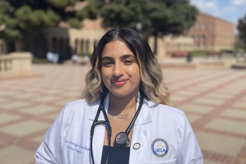 Medical student Kendra Arriaga-Castellanos, pictured here, shares her story of becoming a doctor